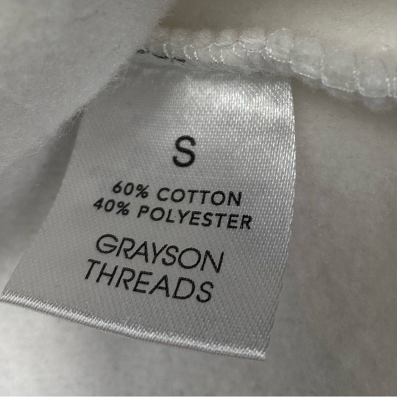 Grayson Threads White USA Sweatshirt W SM slight wear on the U SOFT COMFORT - Picture 5 of 10